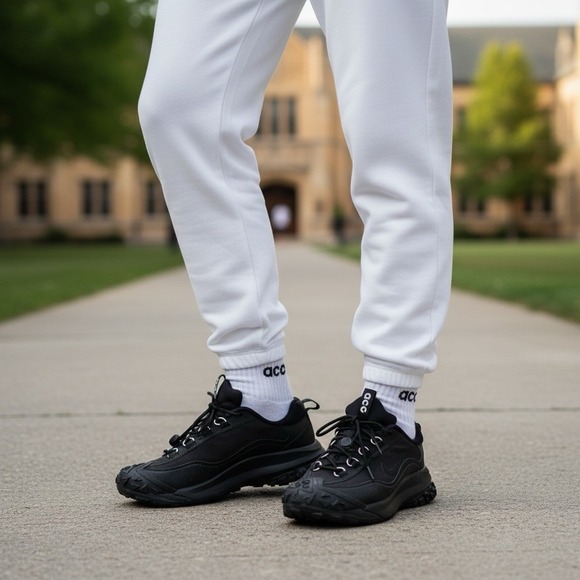 Mens 7 / Women 8.5 - Nike ACG Mountain Fly 2 Low X Comme des Garcons Black Cat